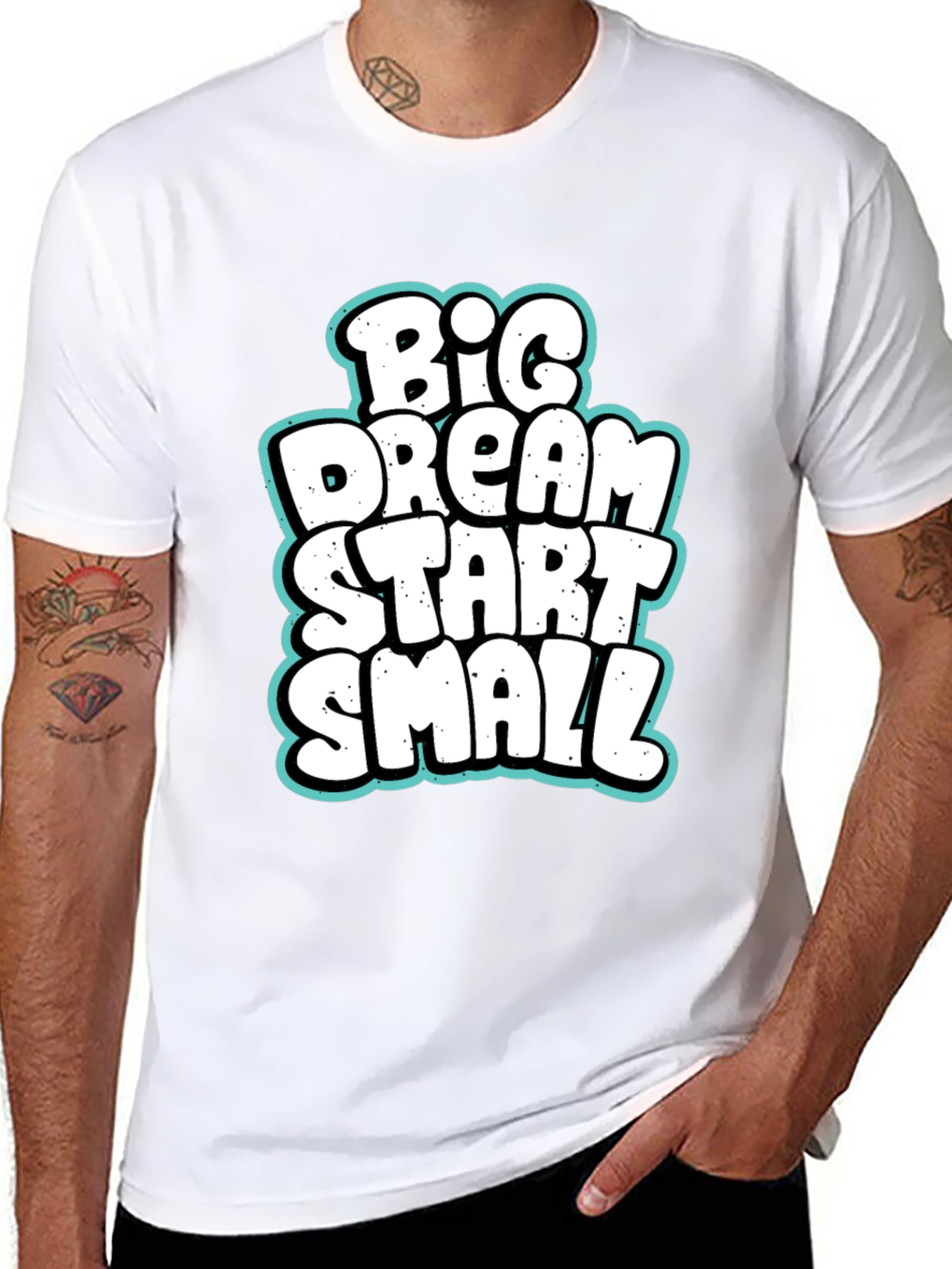 Big Dream Start Small Graphic Tee - Black