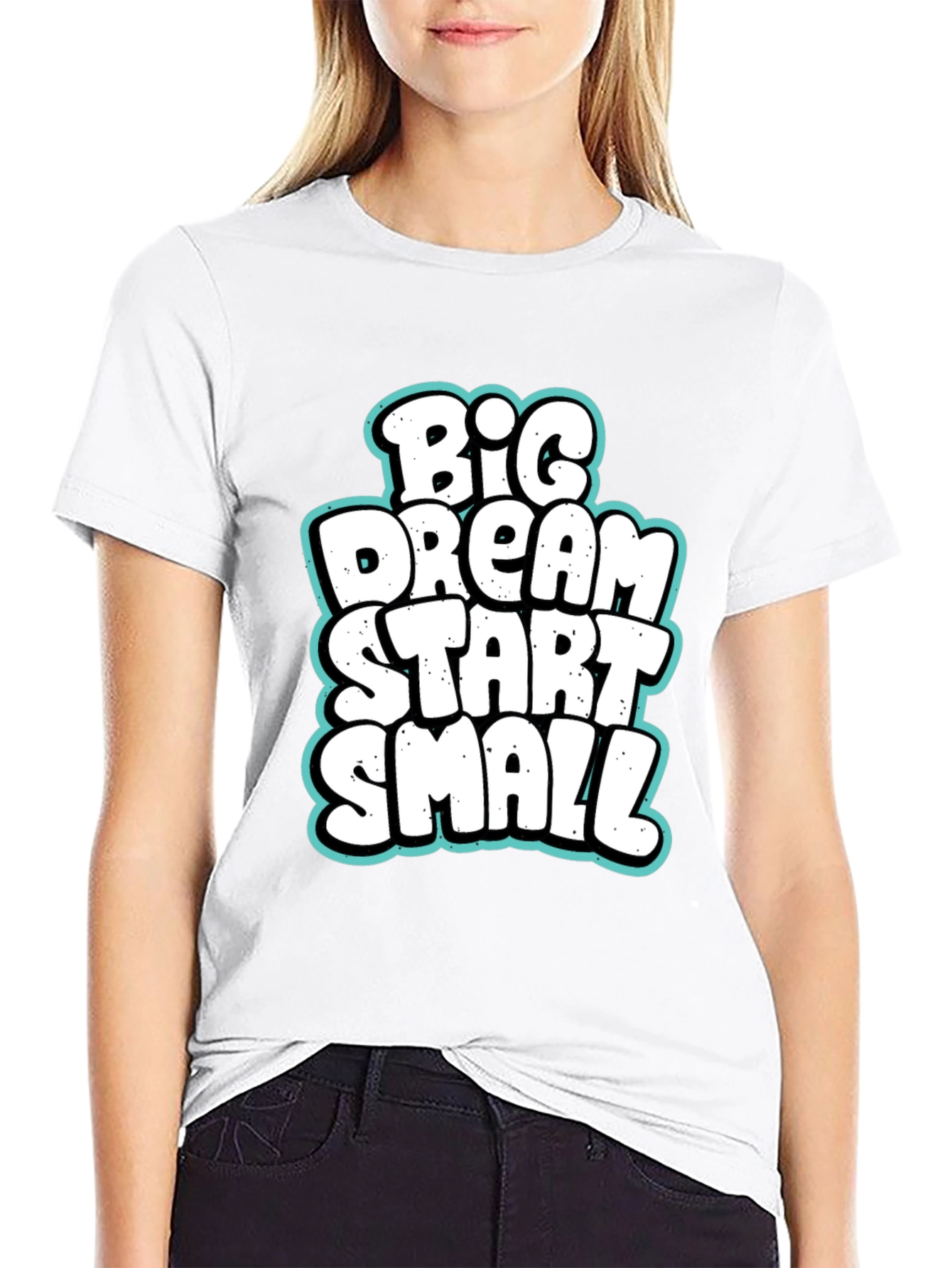 Big Dream Start Small Graphic Tee - Black