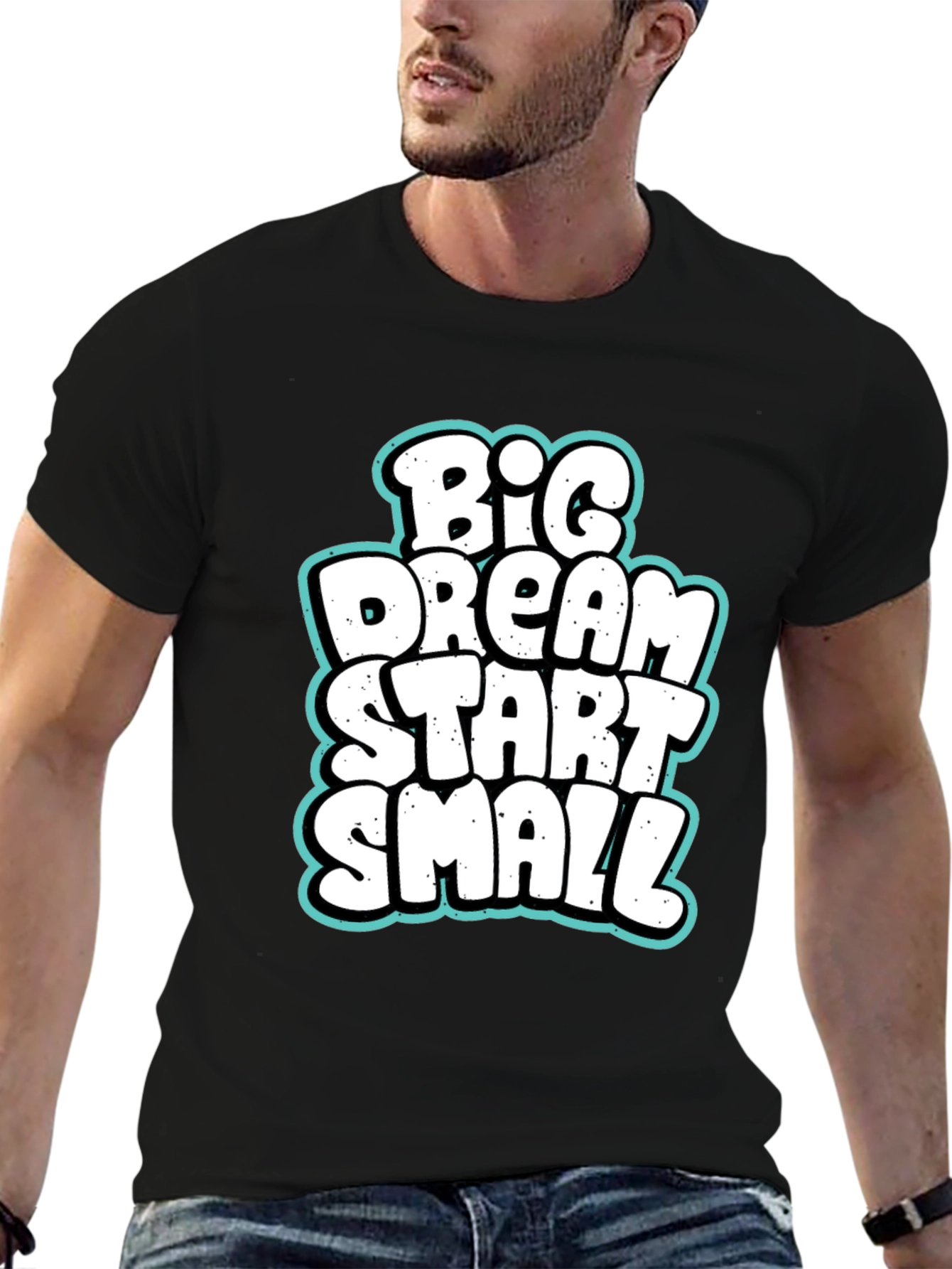 Big Dream Start Small Graphic Tee - Black