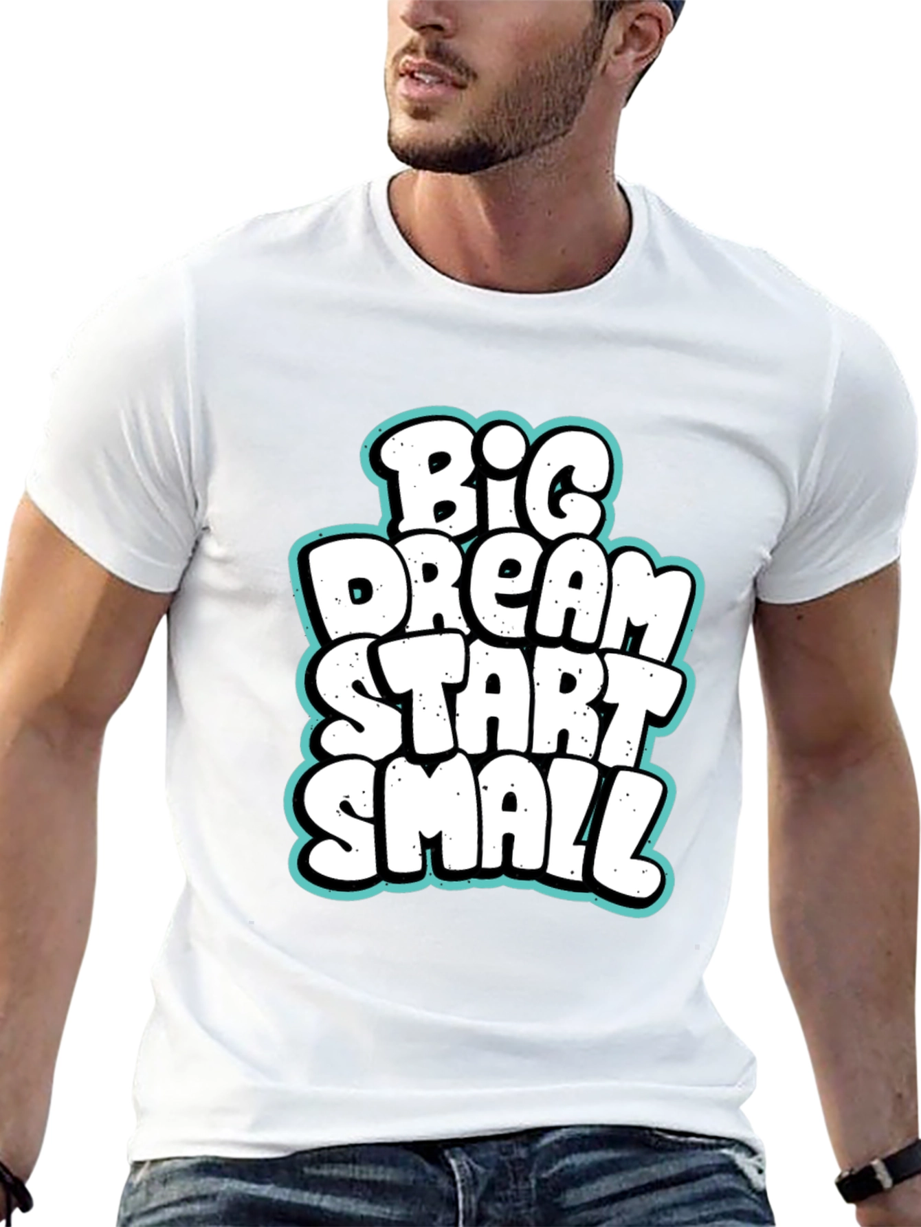 Big Dream Start Small Graphic Tee - Black