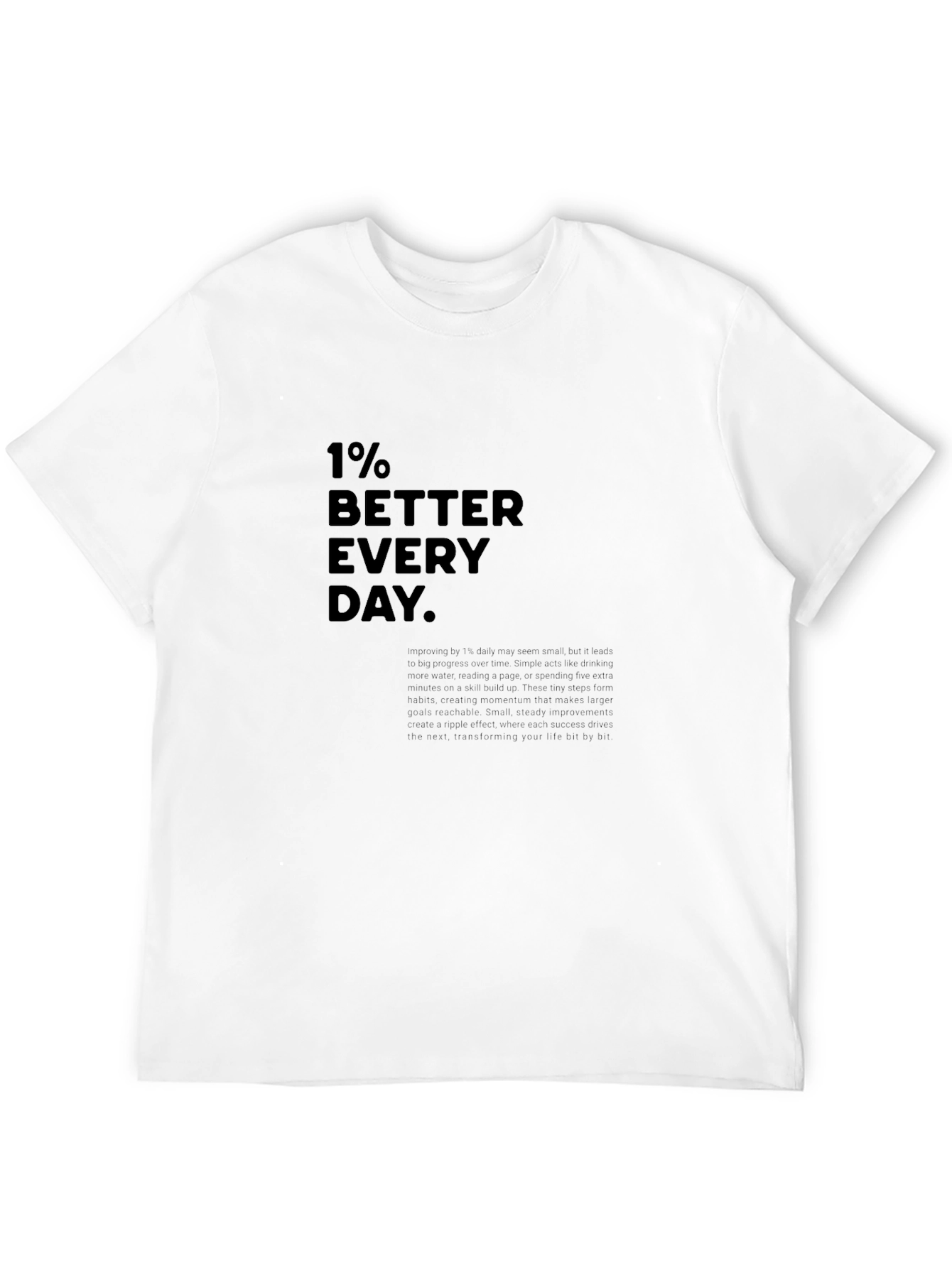 1% Better Everyday Graphic Tee - Black