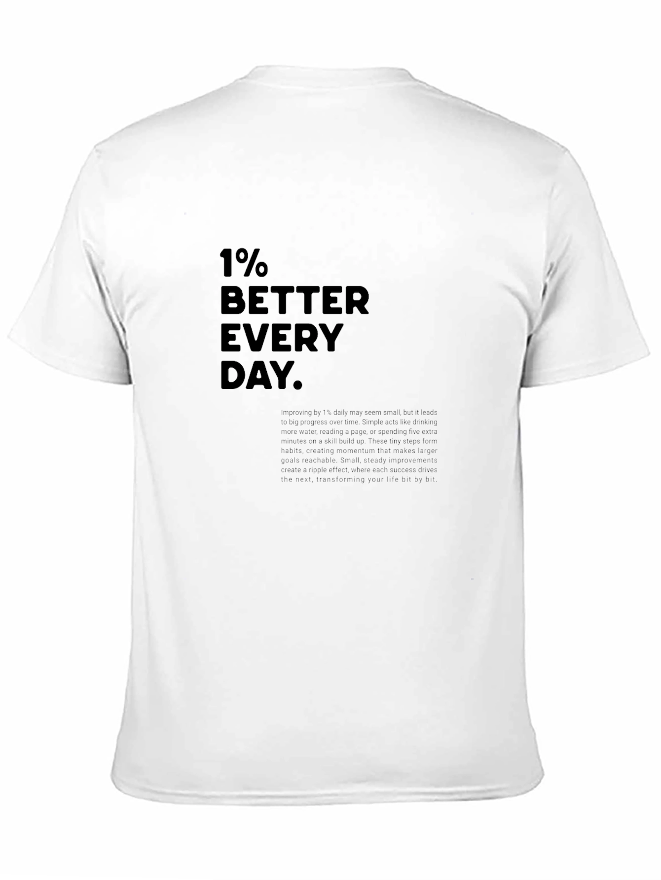1% Better Everyday Graphic Tee - Black