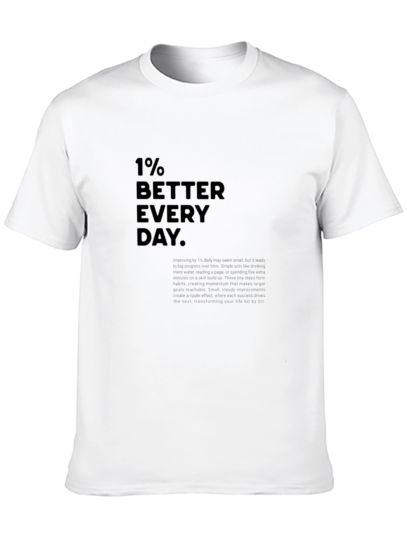 1% Better Everyday Graphic Tee - Black