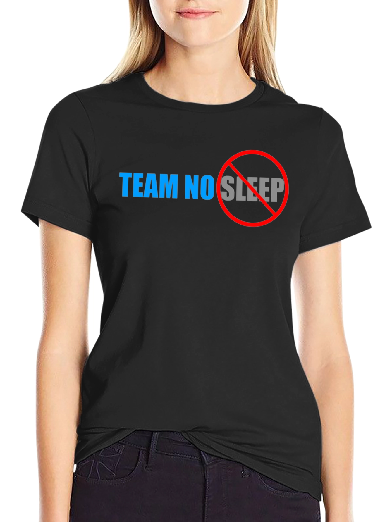 Team No Sleep Graphic Tee - Black Cotton Shirt