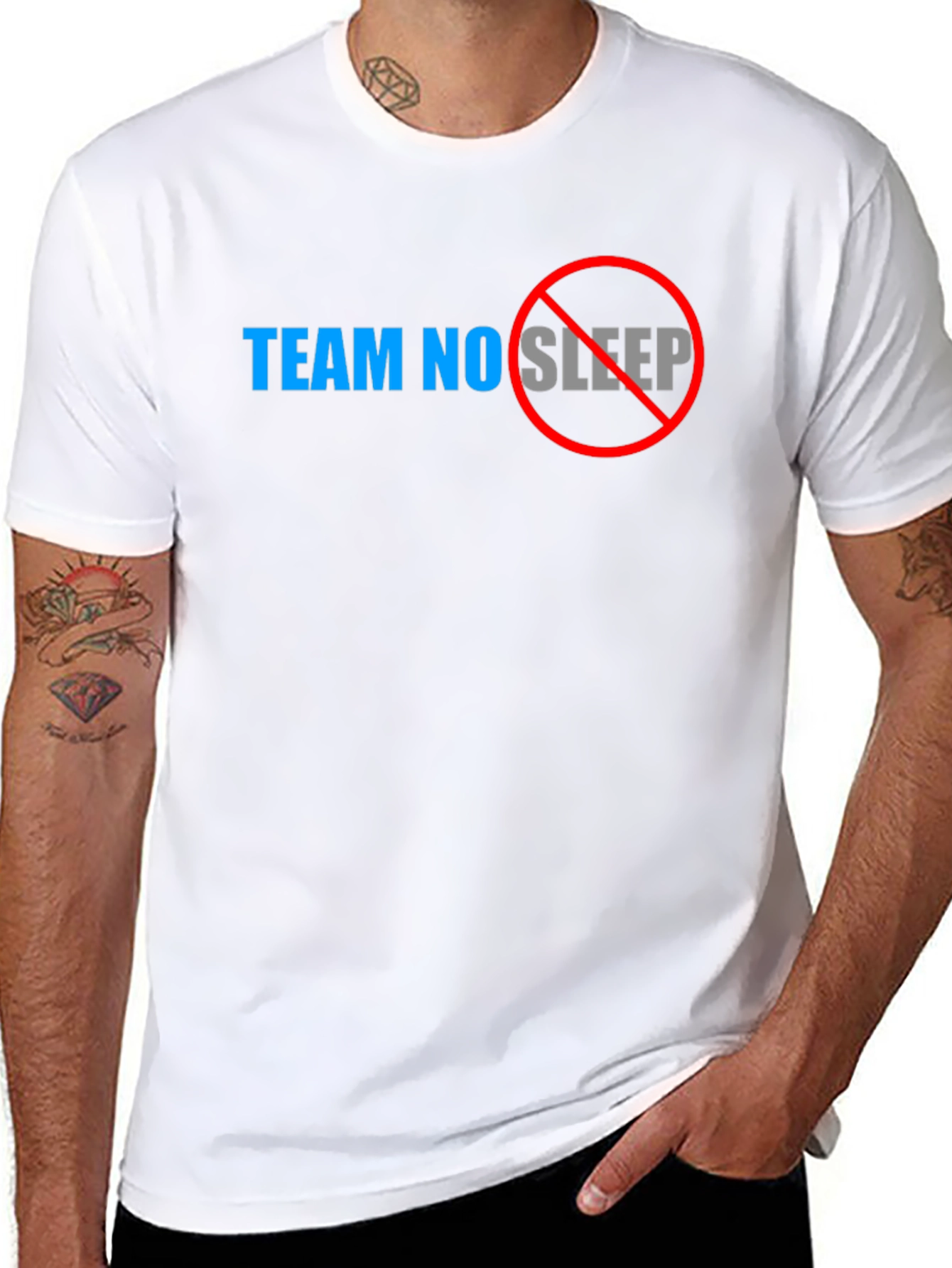 Team No Sleep Graphic Tee - Black Cotton Shirt
