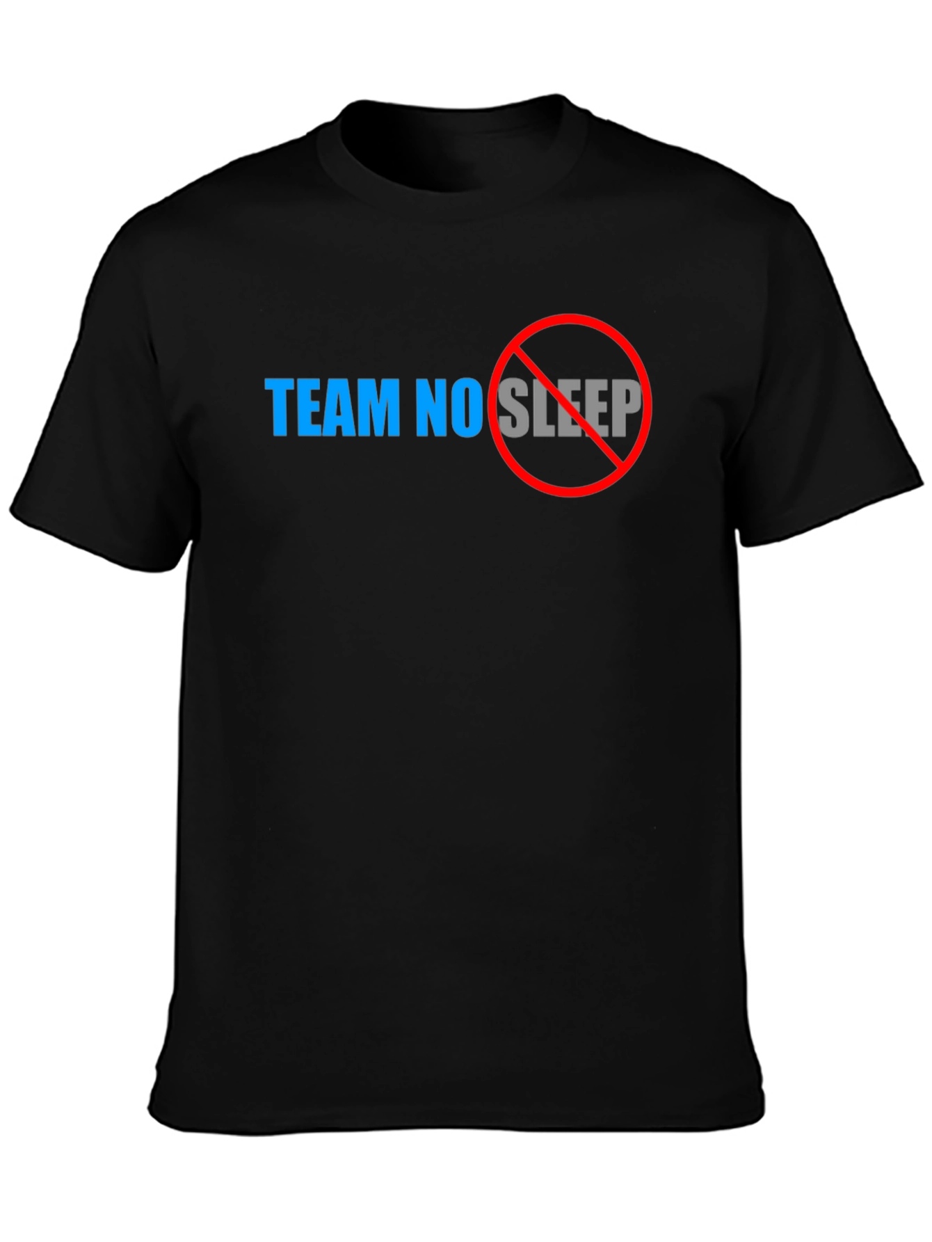Team No Sleep Graphic Tee - Black Cotton Shirt