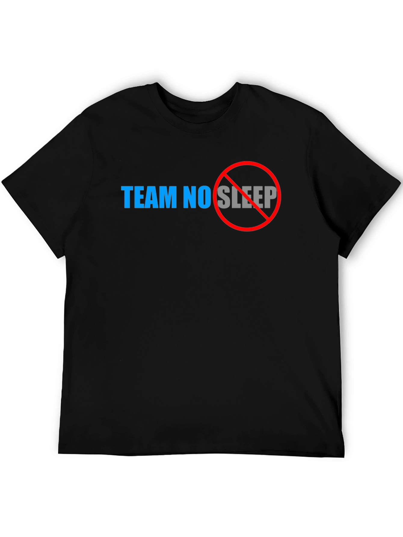 Team No Sleep Graphic Tee - Black Cotton Shirt