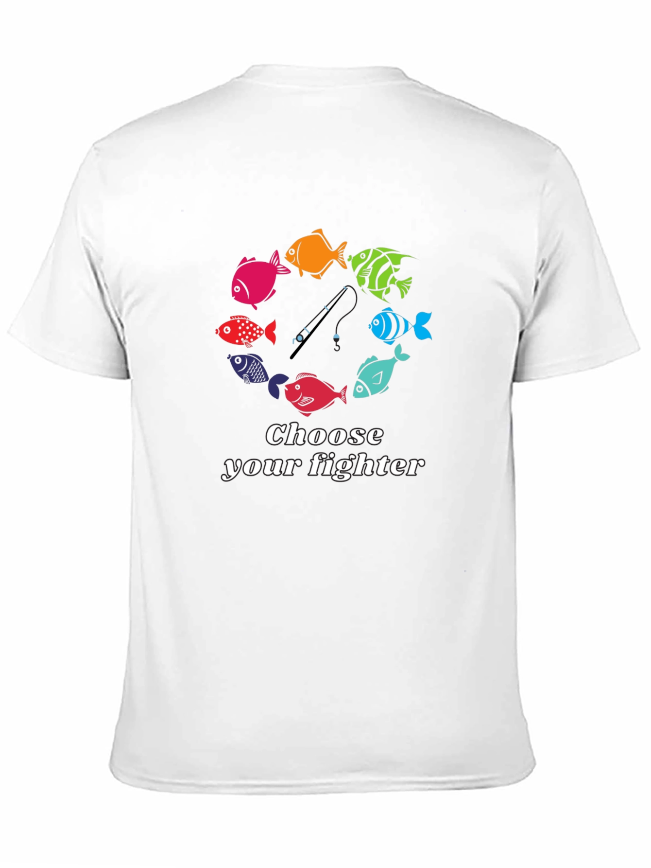 Choose Your Fighter Fish Graphic T-Shirt