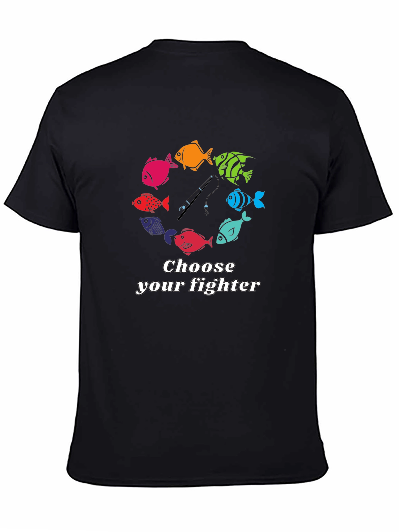 Choose Your Fighter Fish Graphic T-Shirt