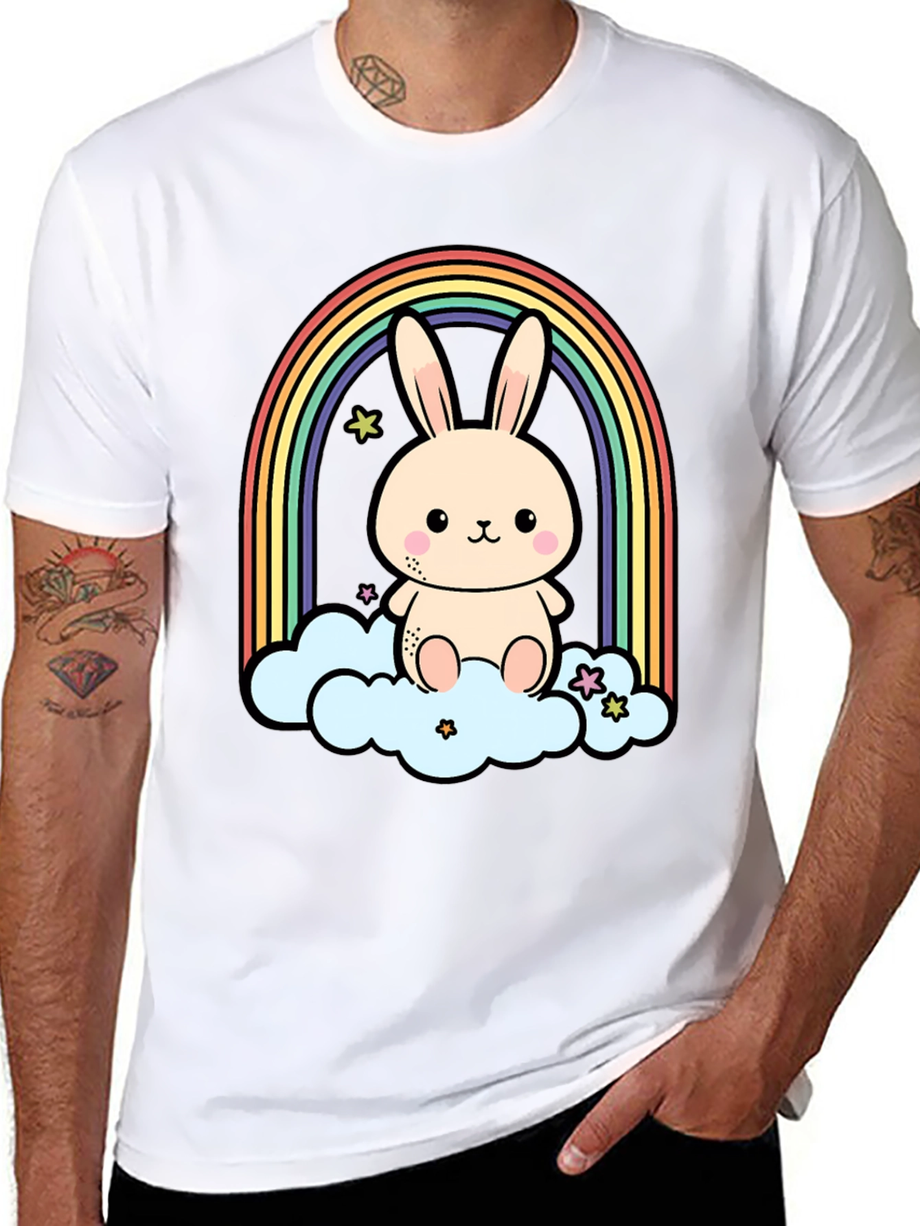 Cute Bunny Rainbow T-Shirt