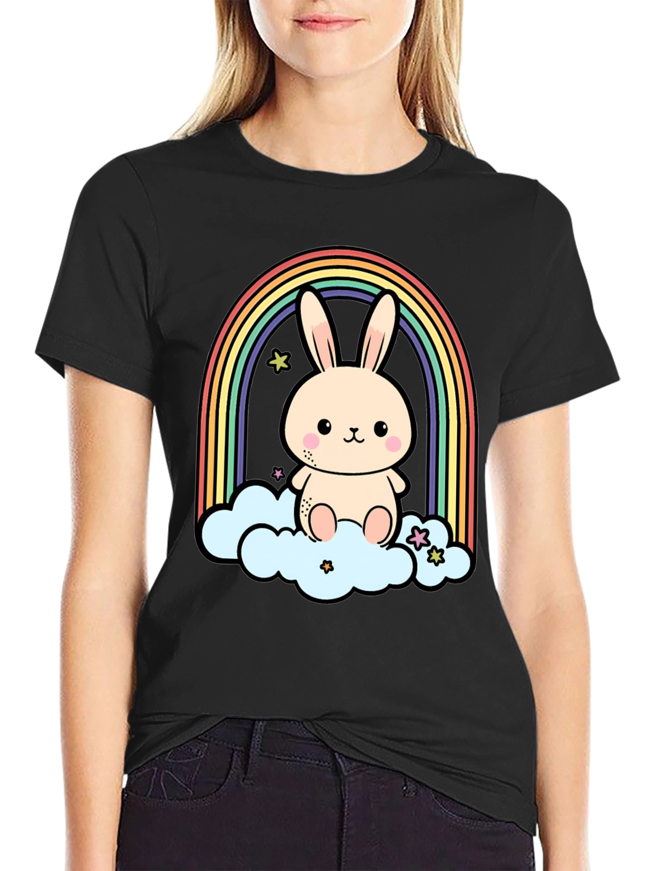 Cute Bunny Rainbow T-Shirt