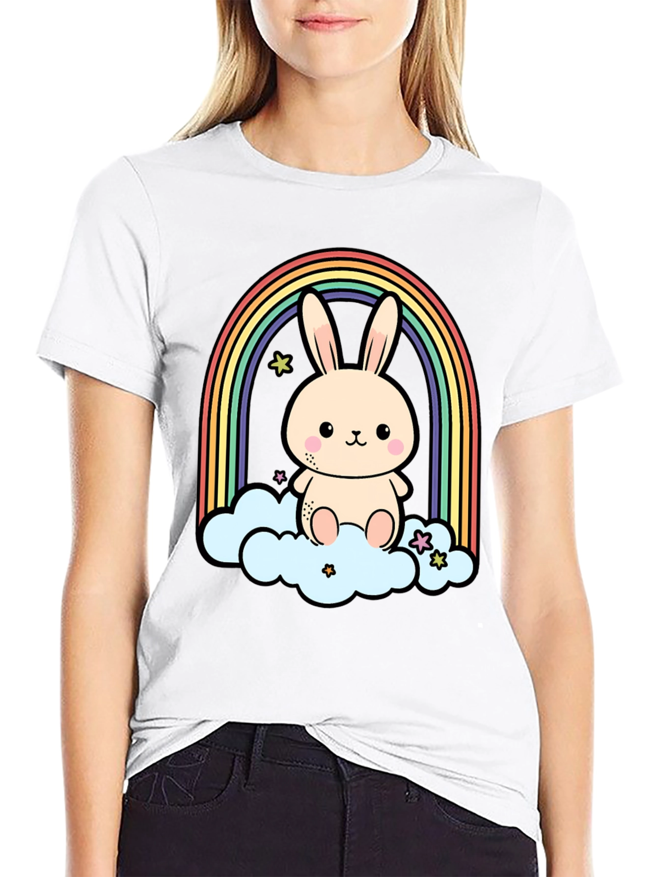 Cute Bunny Rainbow T-Shirt