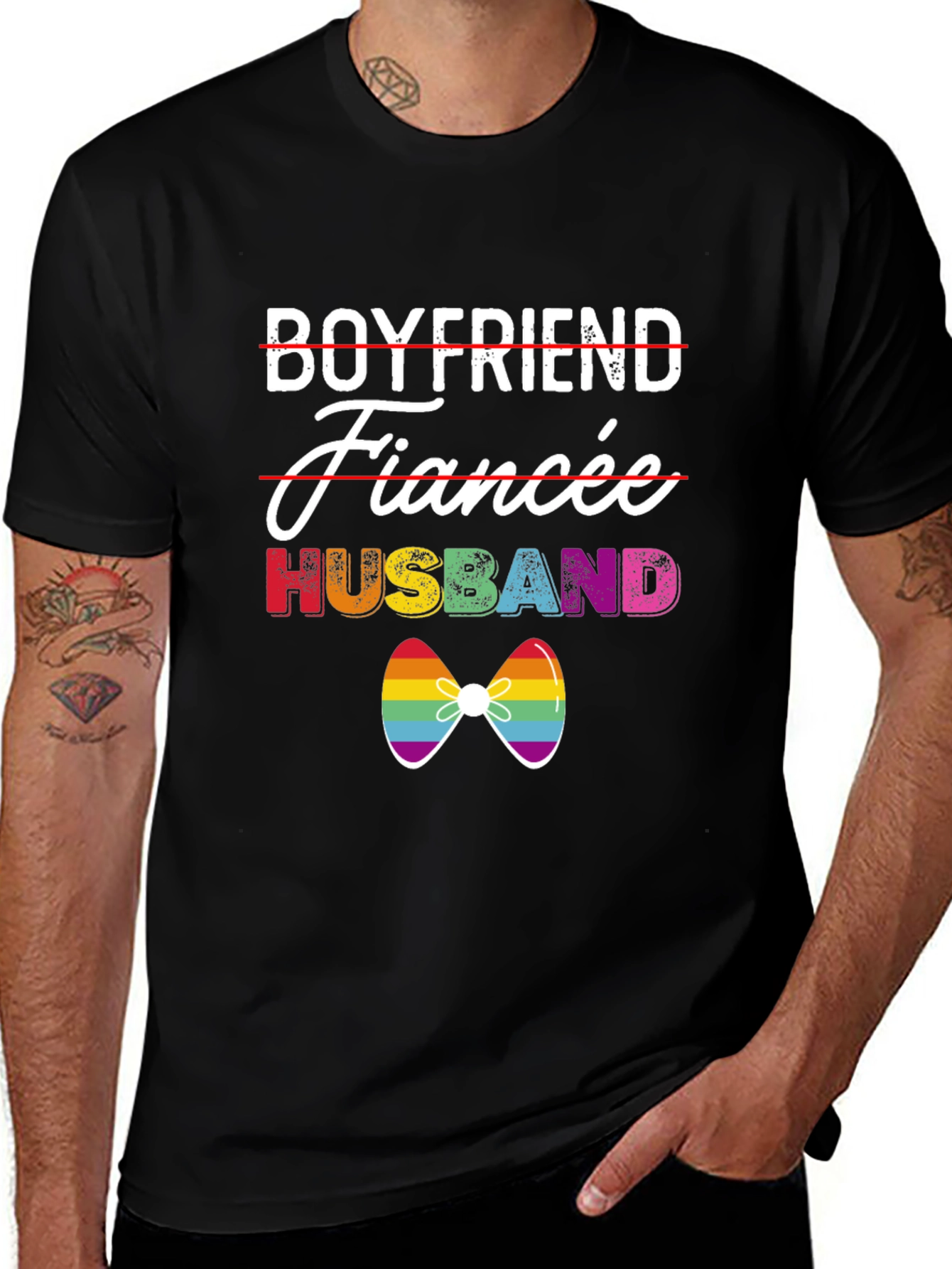 Husband Pride LGBTQ+ T-Shirt Gay Wedding Tee