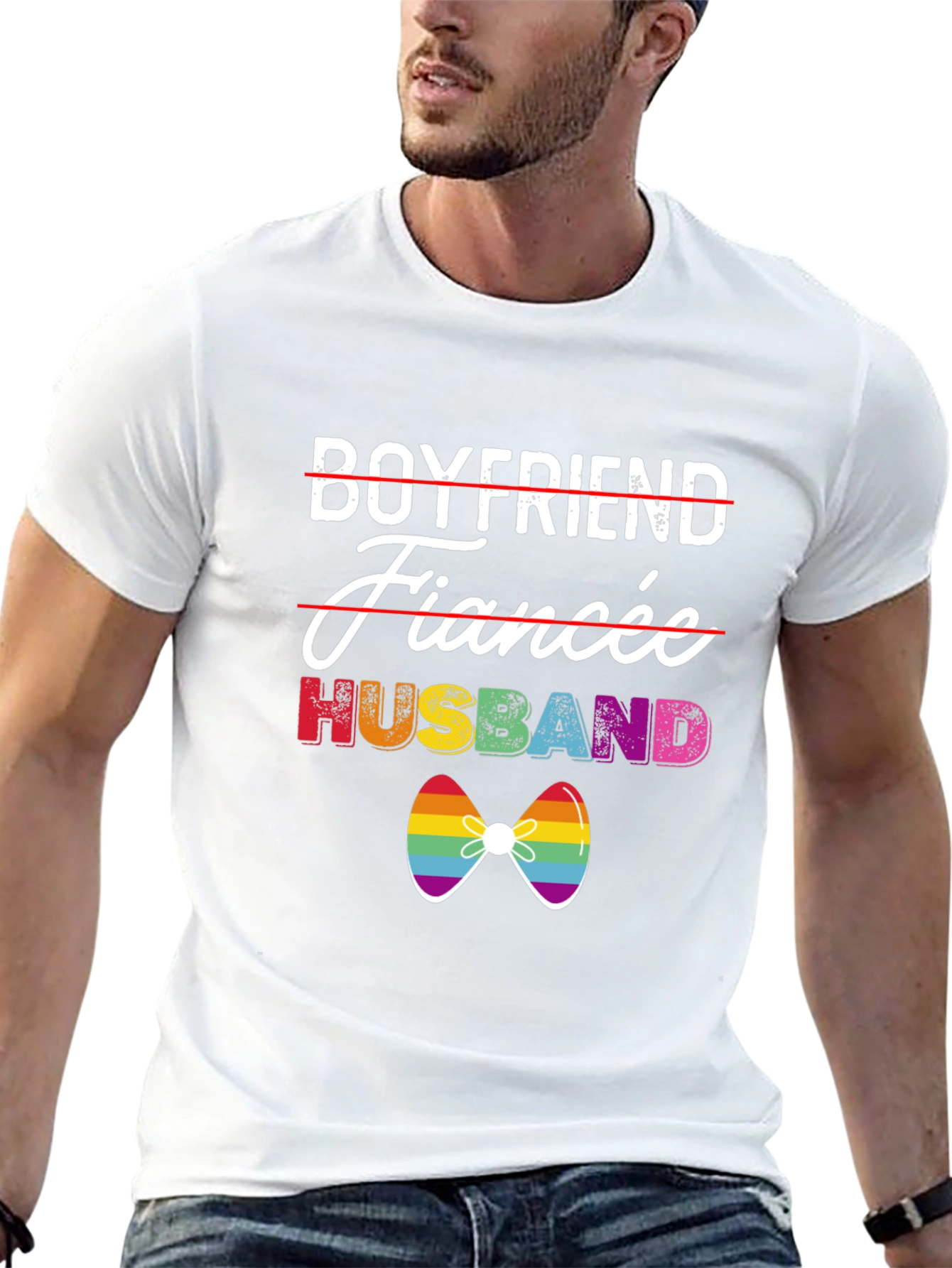 Husband Pride LGBTQ+ T-Shirt Gay Wedding Tee