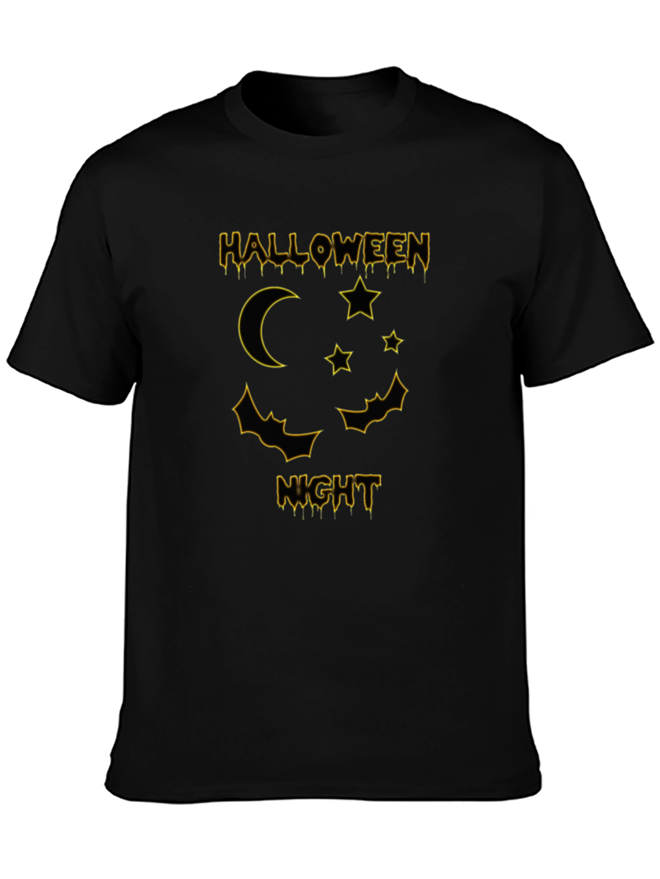 Halloween Night Graphic Tee - Black