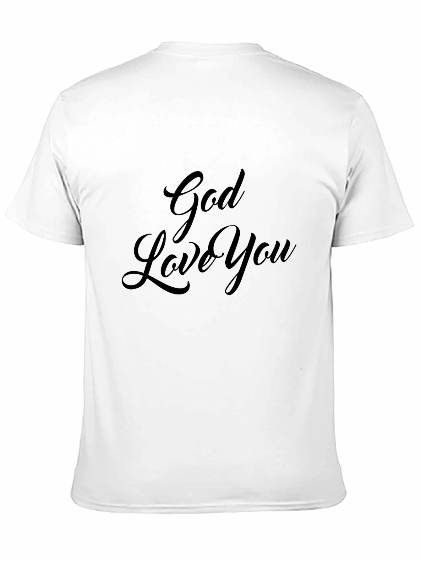 God Loves You Black Graphic T-Shirt