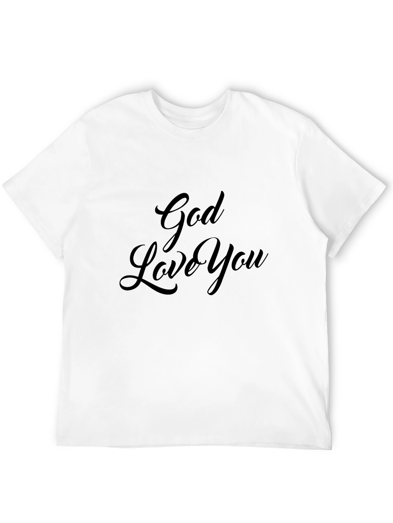 God Loves You Black Graphic T-Shirt