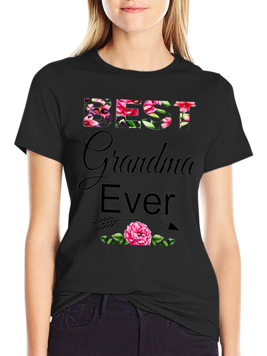 Best Grandma Ever Floral T-Shirt