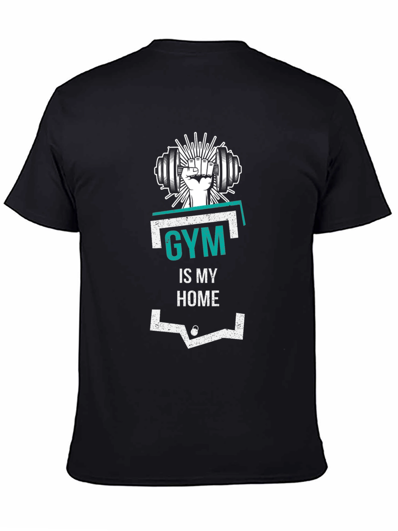 Gym is My Home T-Shirt - Black