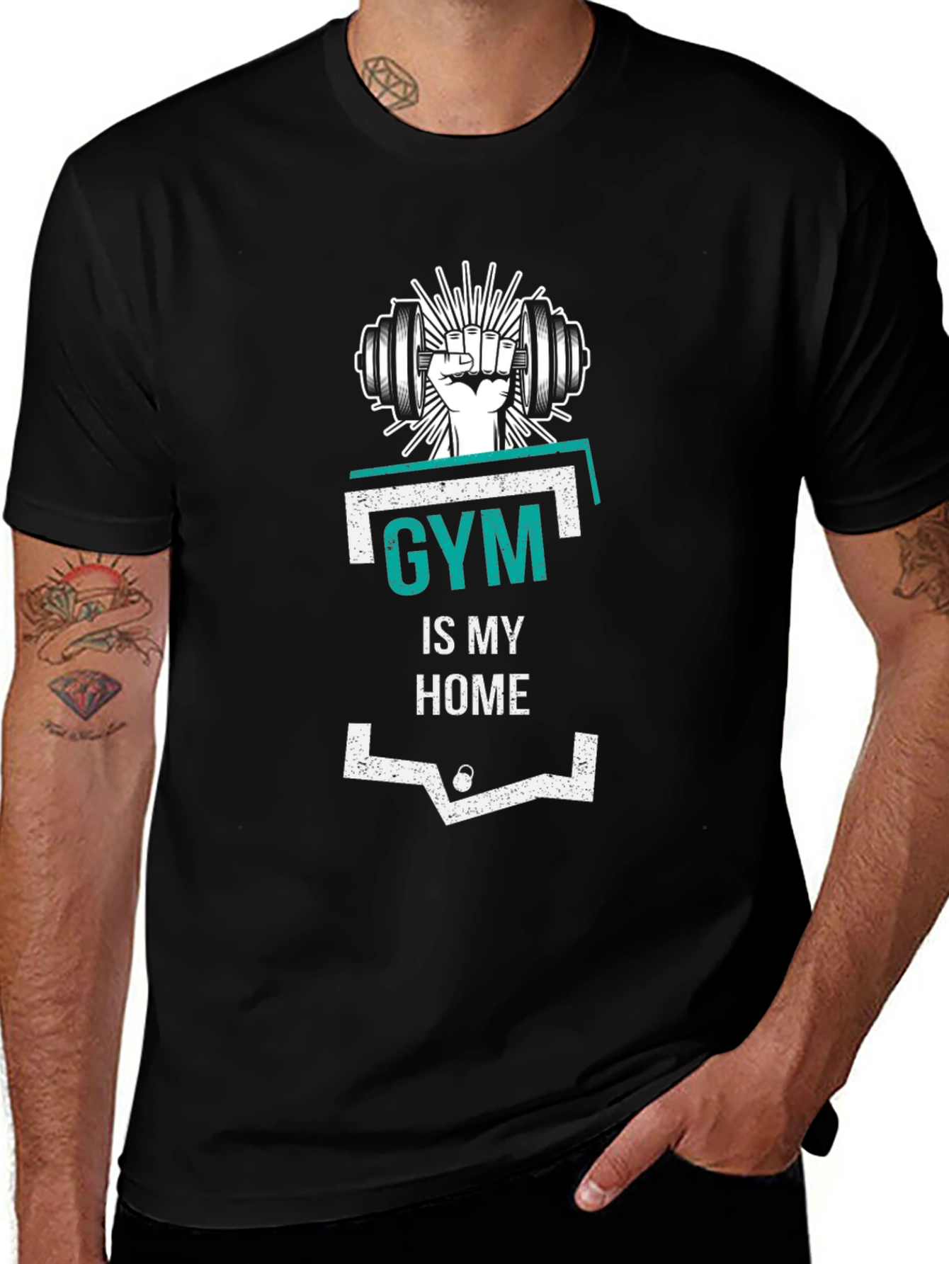 Gym is My Home T-Shirt - Black