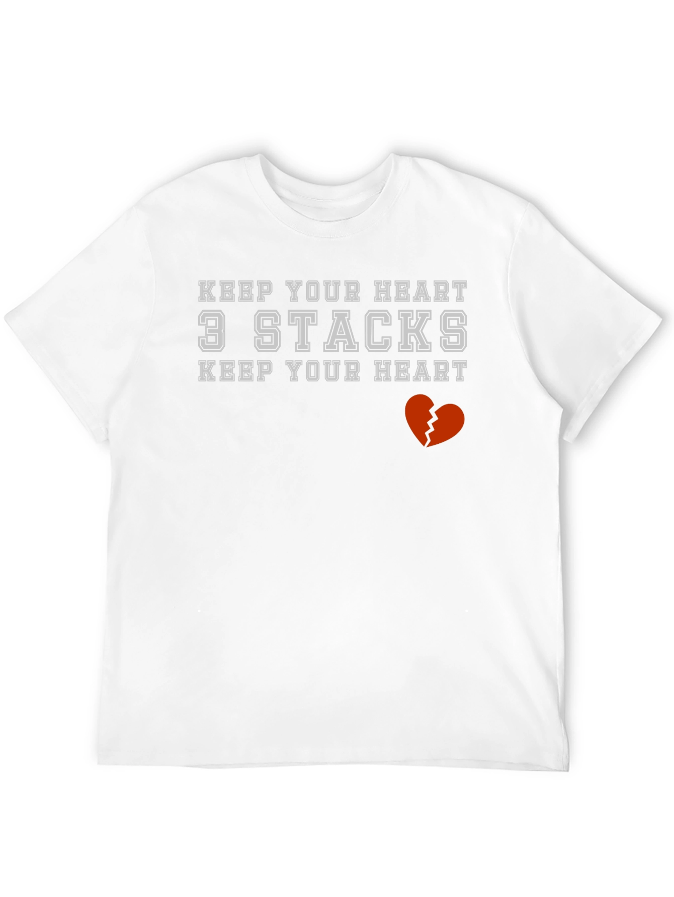 Keep Your Heart 3 Stacks Graphic T-Shirt