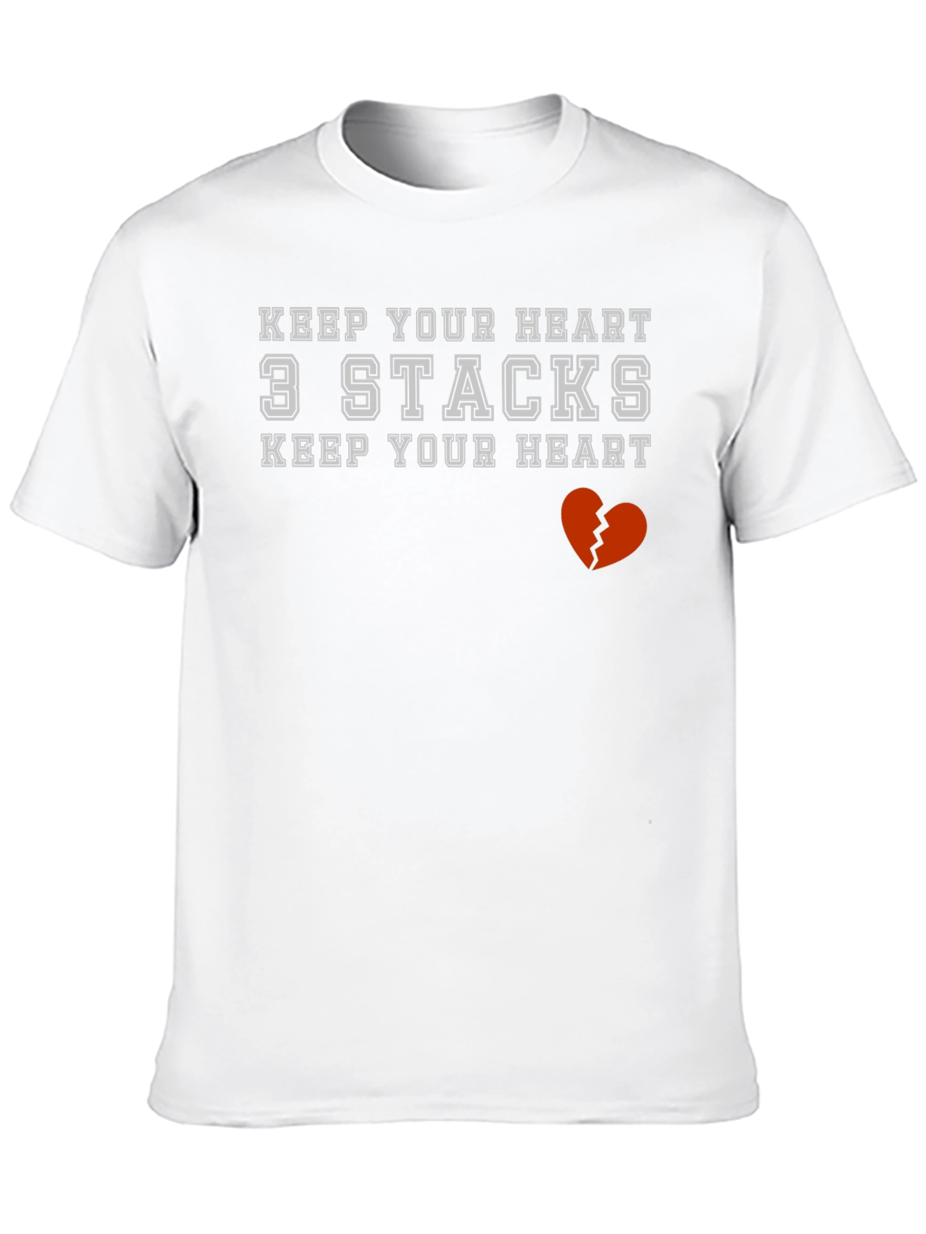 Keep Your Heart 3 Stacks Graphic T-Shirt