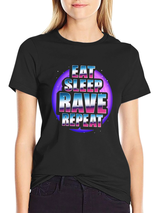 Eat Sleep Rave Repeat Graphic T-Shirt