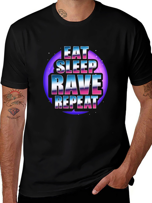 Eat Sleep Rave Repeat Graphic T-Shirt