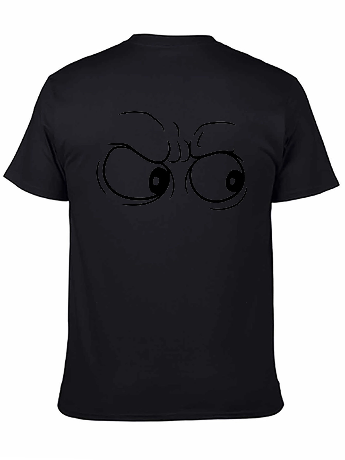 Grumpy Eyes Graphic Tee - Mens Black T-Shirt