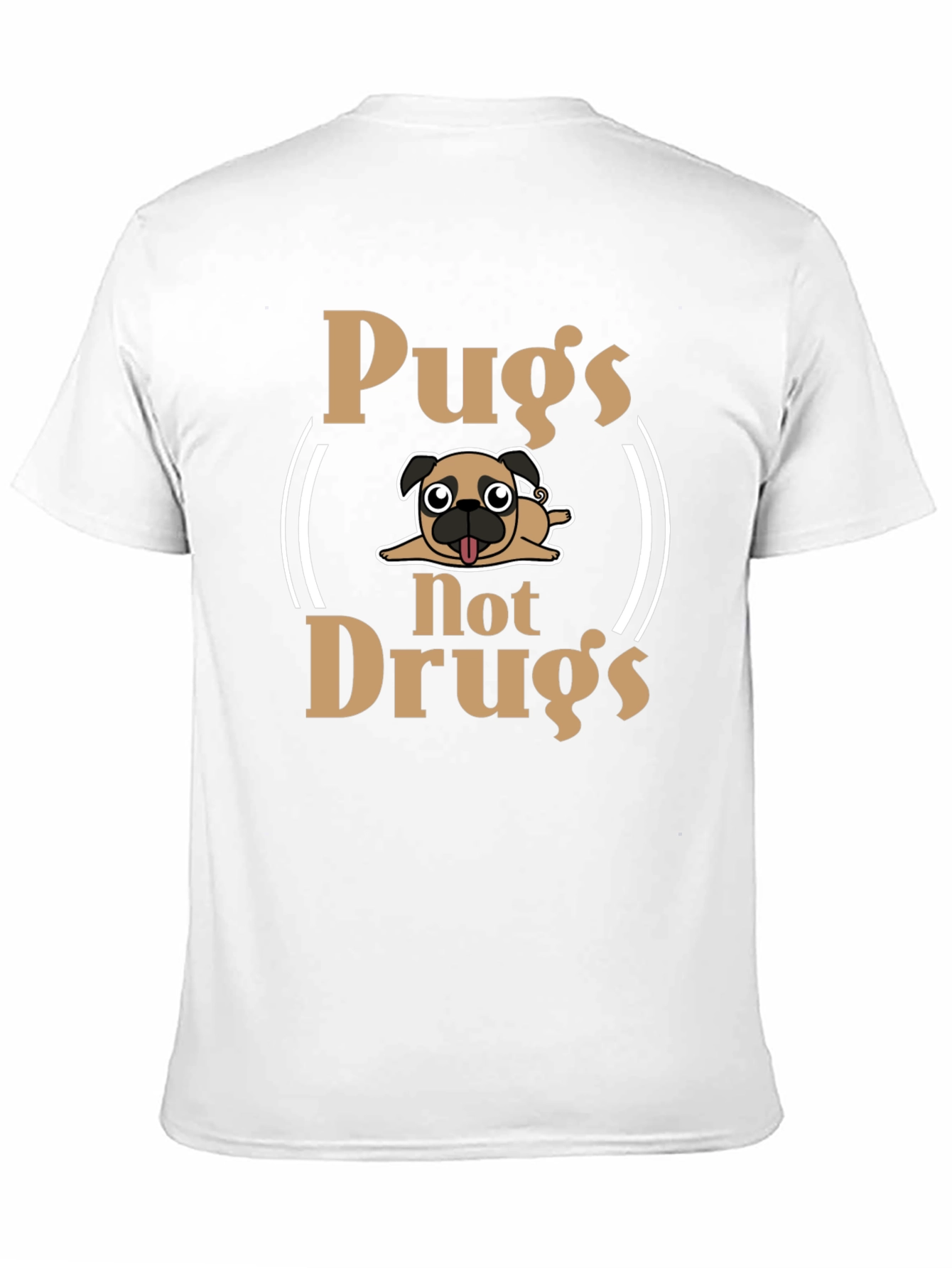 Pugs Not Drugs Funny Graphic Tee