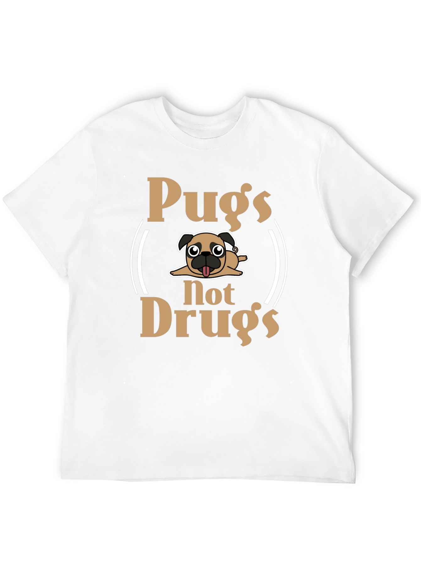 Pugs Not Drugs Funny Graphic Tee
