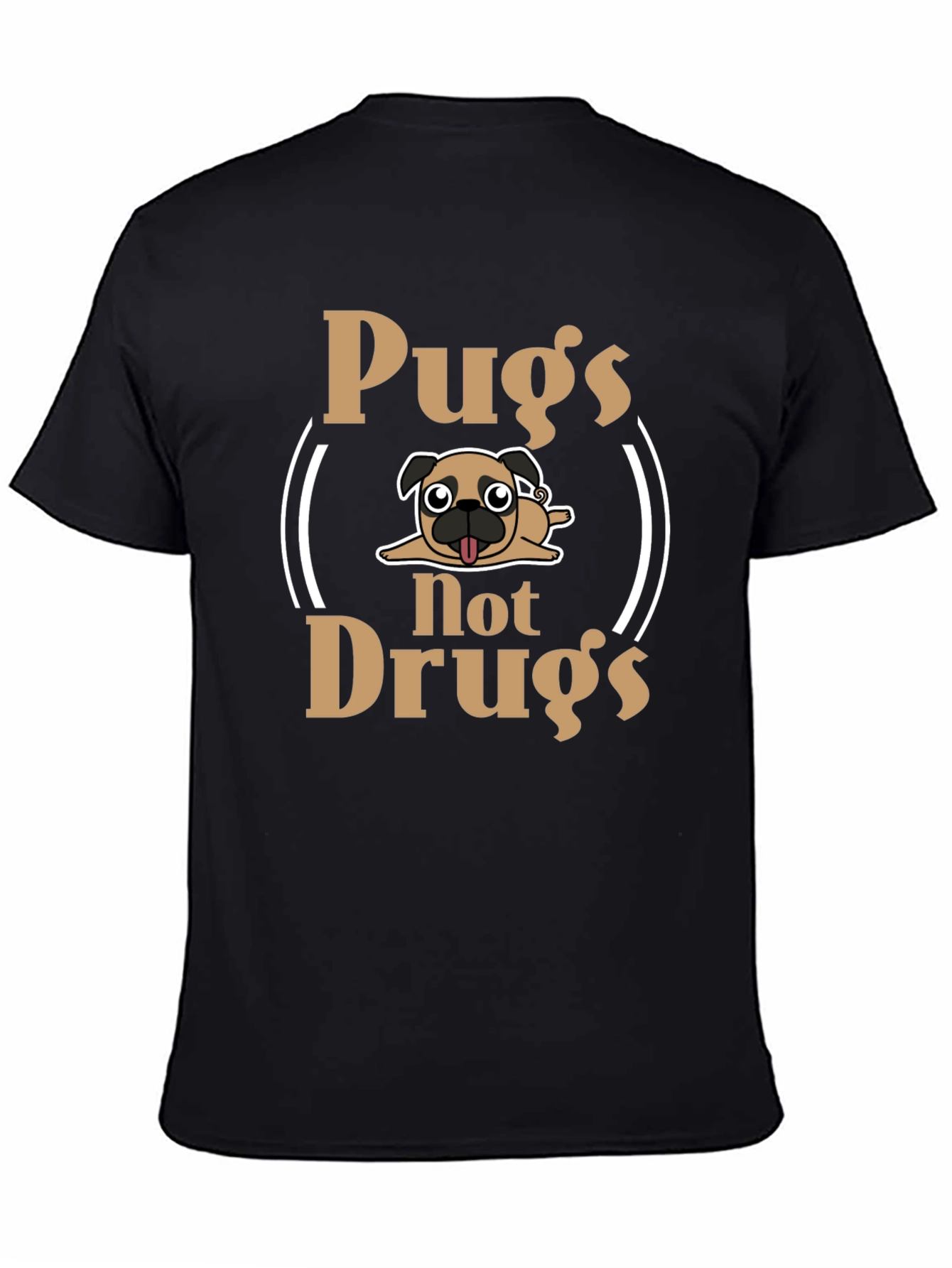 Pugs Not Drugs Funny Graphic Tee