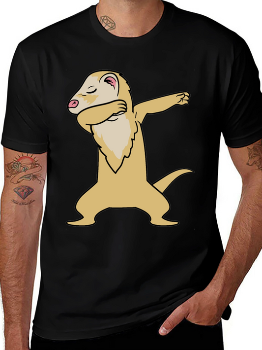Dabbing Ferret Graphic Tee - Cool Casual Style