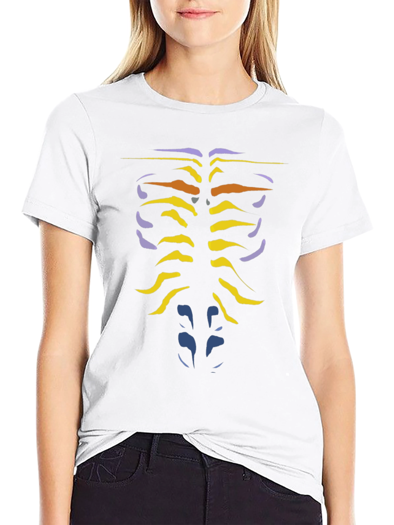 Rib Cage Graphic Tee - Fun Halloween Shirt
