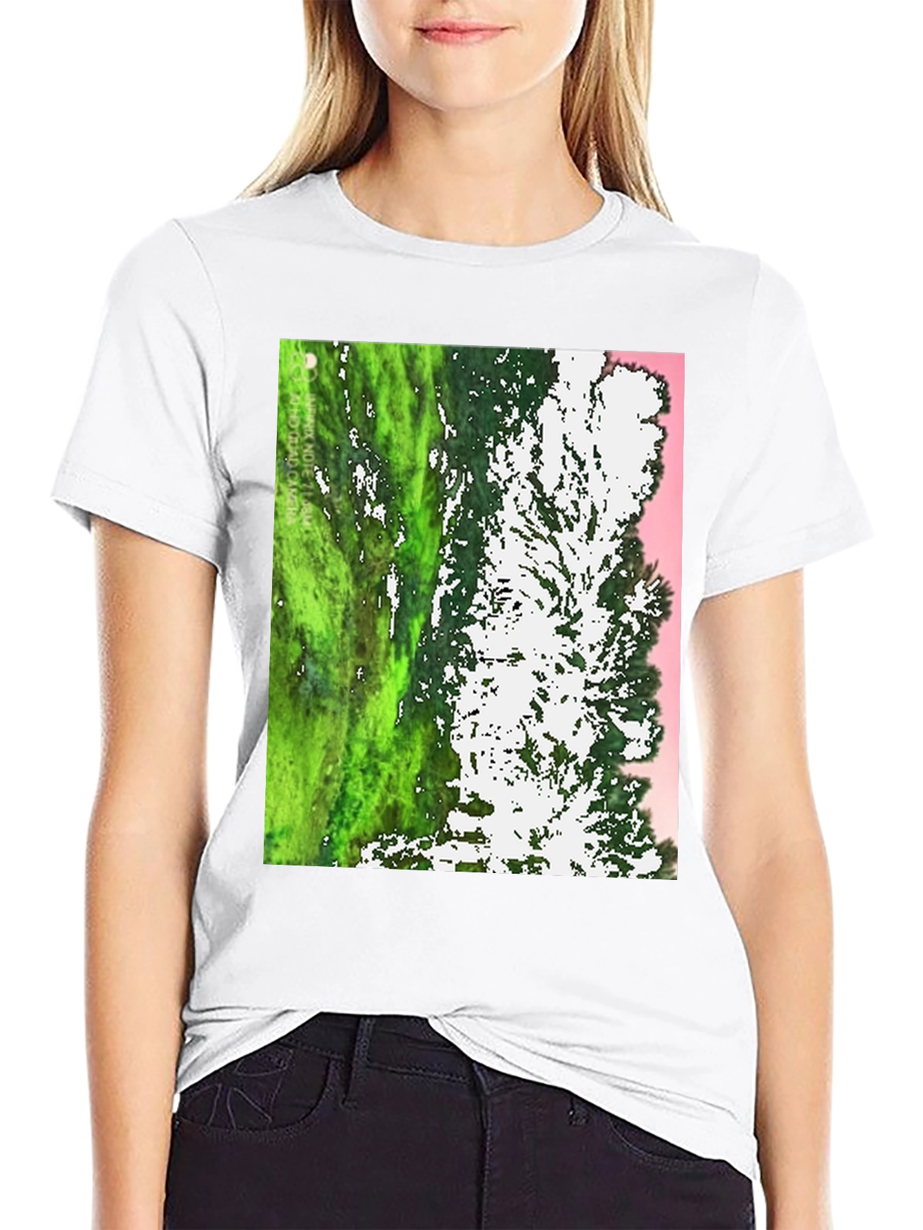 Unique Tree Print Black T-Shirt
