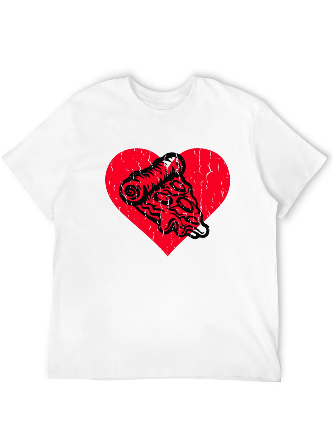 Pizza Heart Graphic Tee - Food Lover Shirt