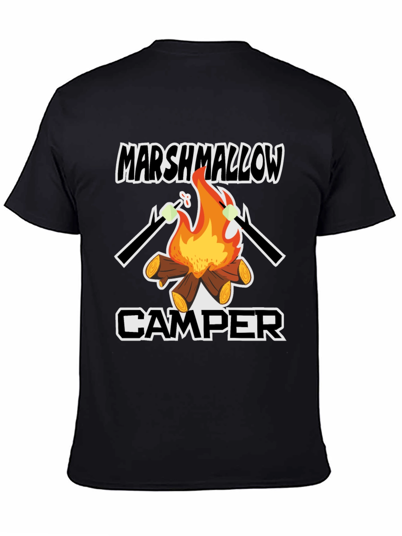 Marshmallow Camper Graphic Tee - Outdoor Camping Shirt