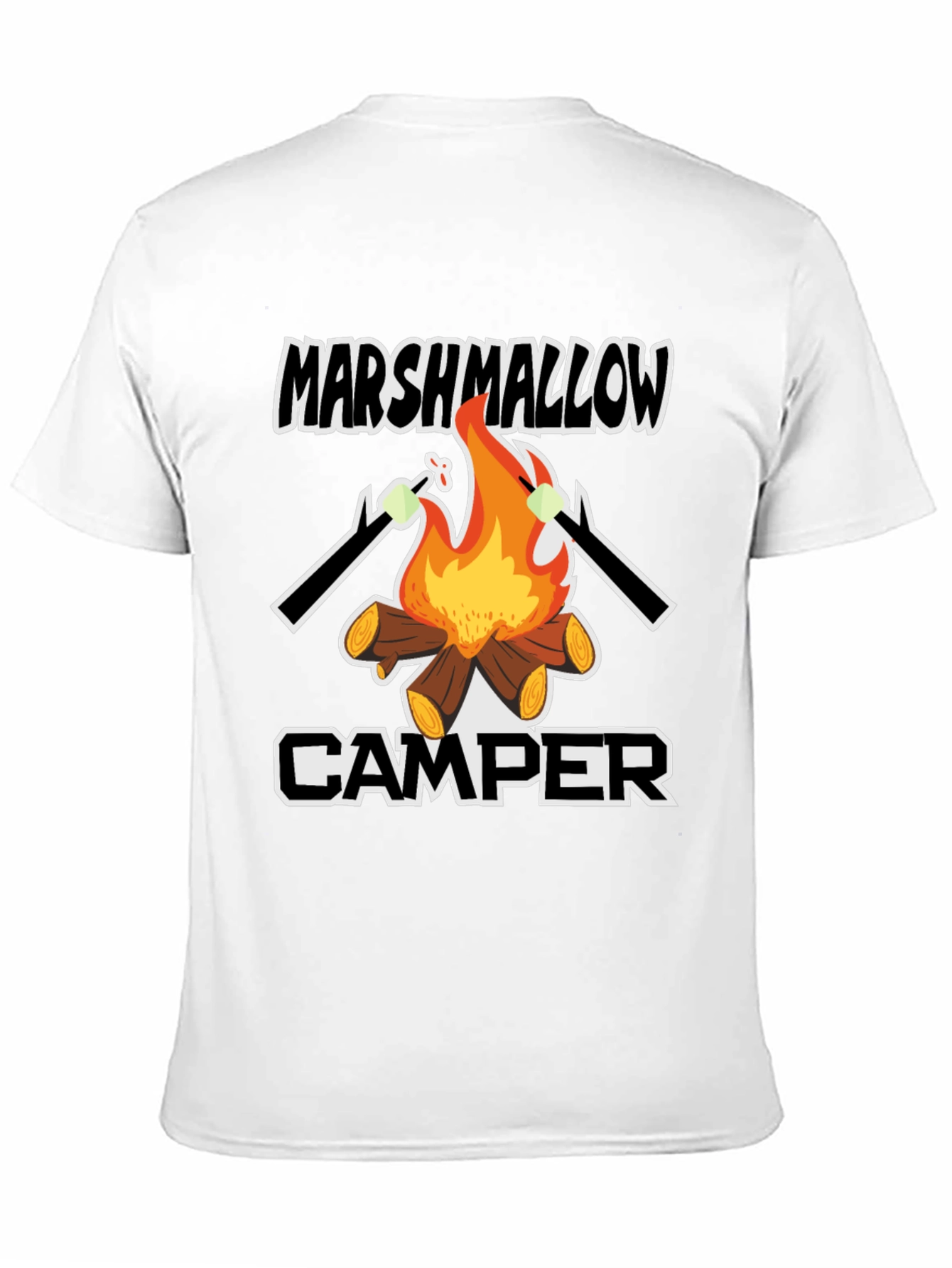 Marshmallow Camper Graphic Tee - Outdoor Camping Shirt