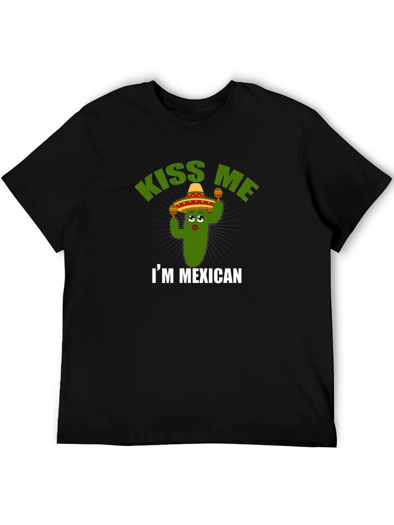 Kiss Me Im Mexican T-Shirt - Cactus Sombrero Tee