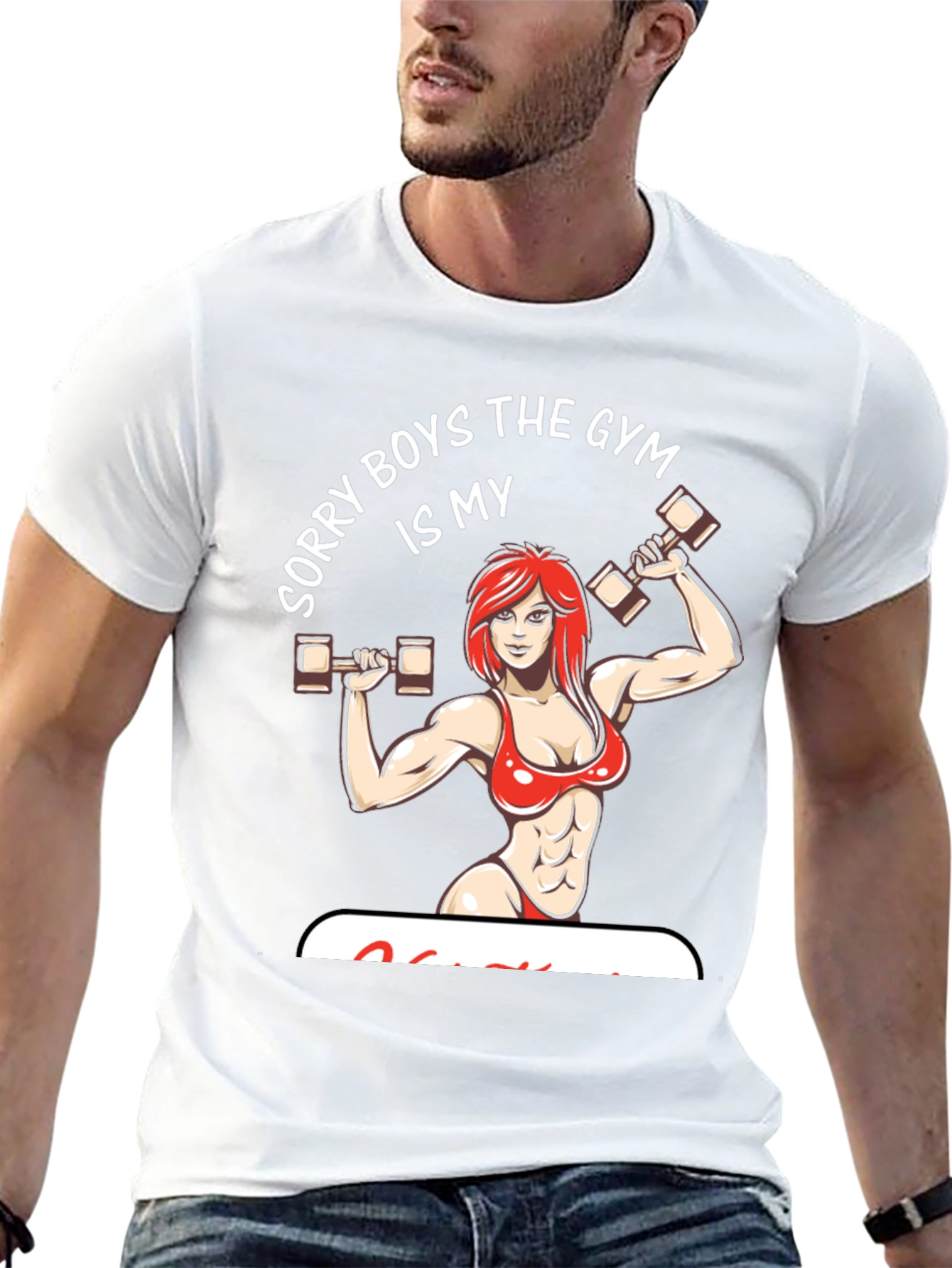 Gym Is My Boyfriend Graphic Tee Shirt