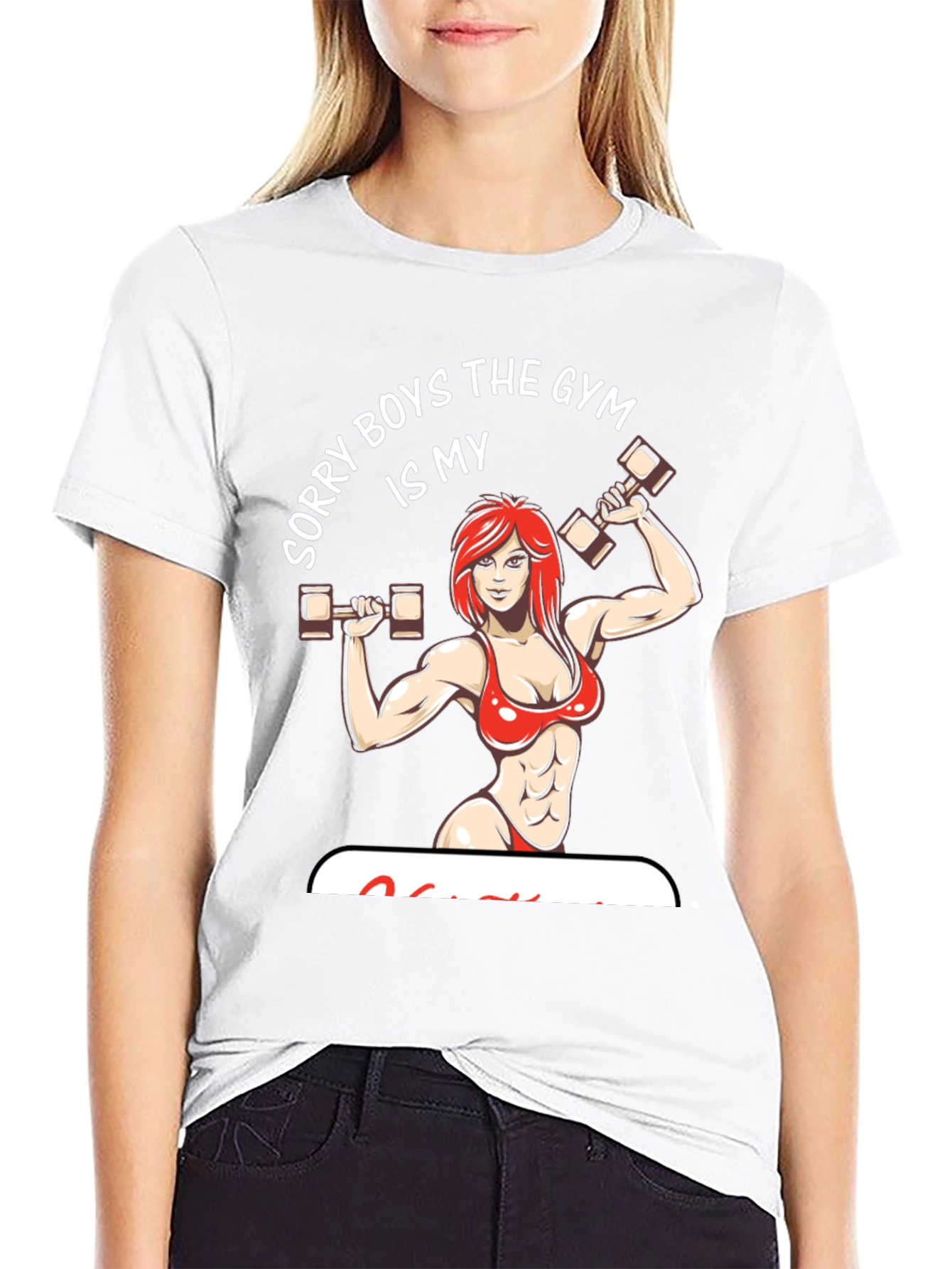 Gym Is My Boyfriend Graphic Tee Shirt