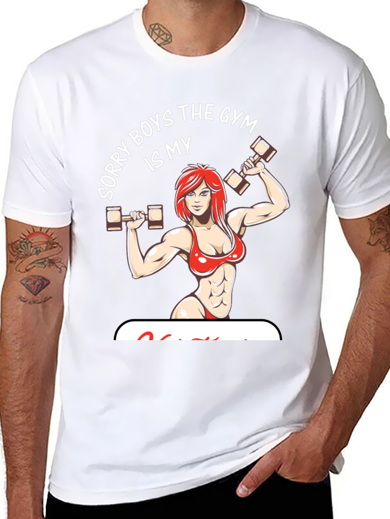 Gym Is My Boyfriend Graphic Tee Shirt
