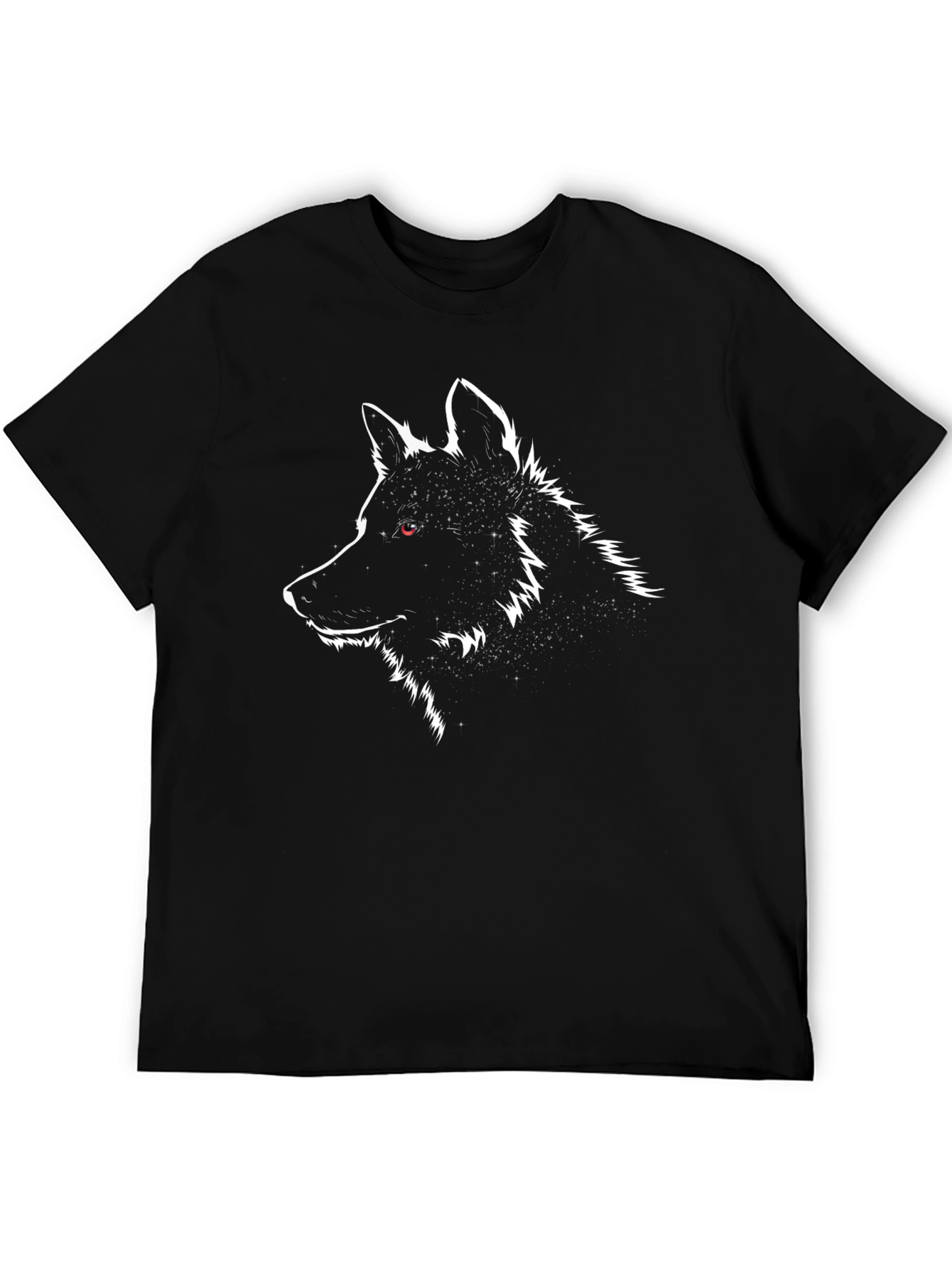 Wolf Graphic T-Shirt - Black Crew Neck Tee