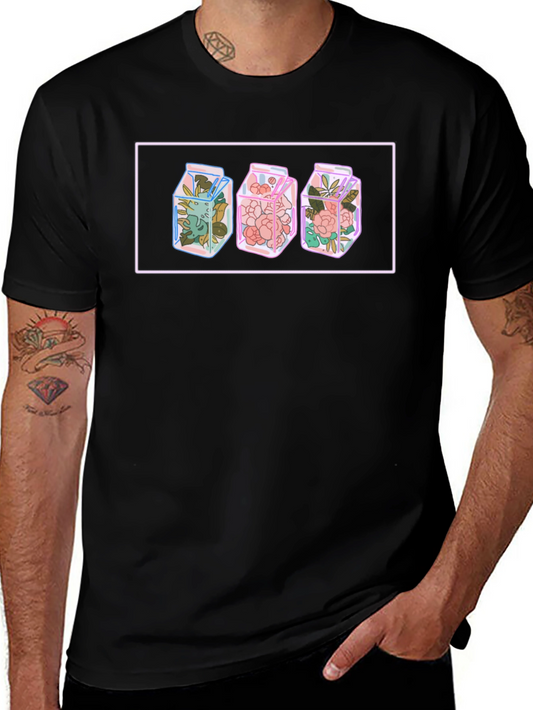 Floral Milk Carton Graphic Tee