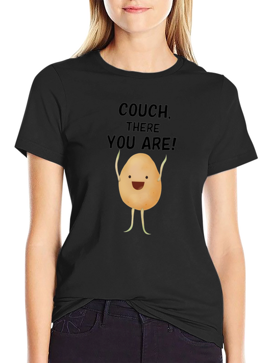 Funny Potato Couch Lover Black T-Shirt