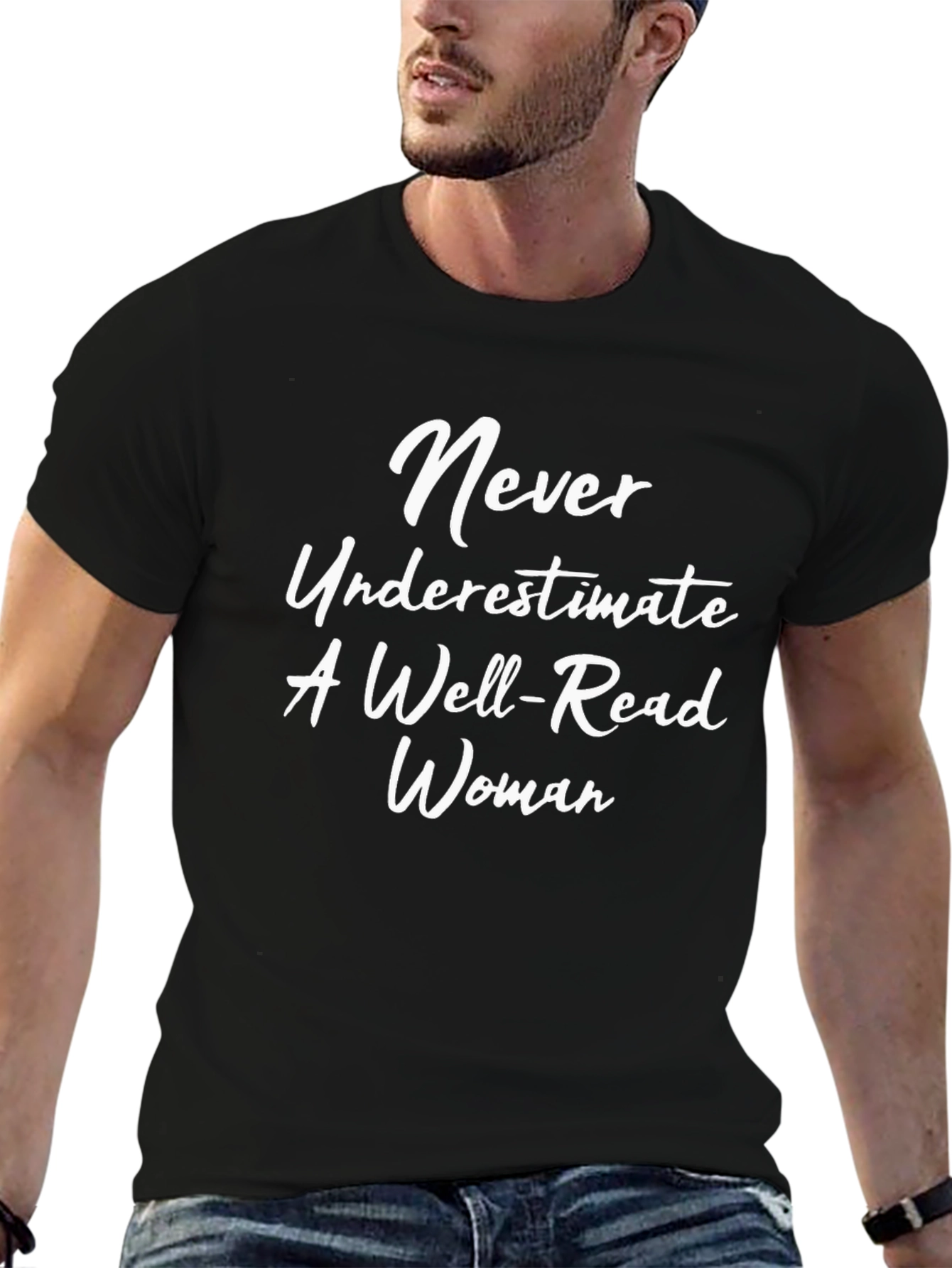 Well-Read Woman Graphic Tee - Black Cotton T-Shirt