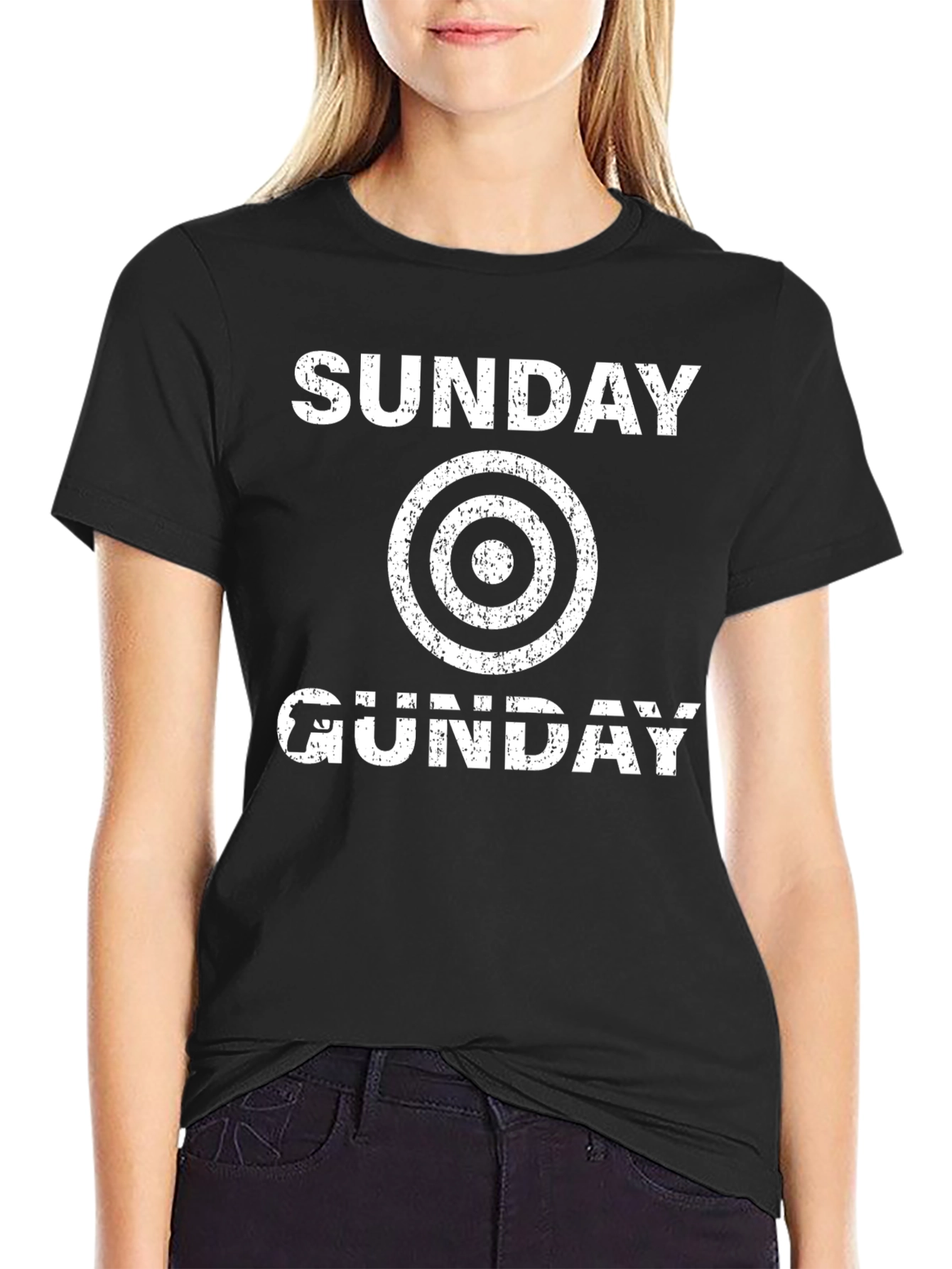 Sunday Gunday T-Shirt - Black Graphic Tee