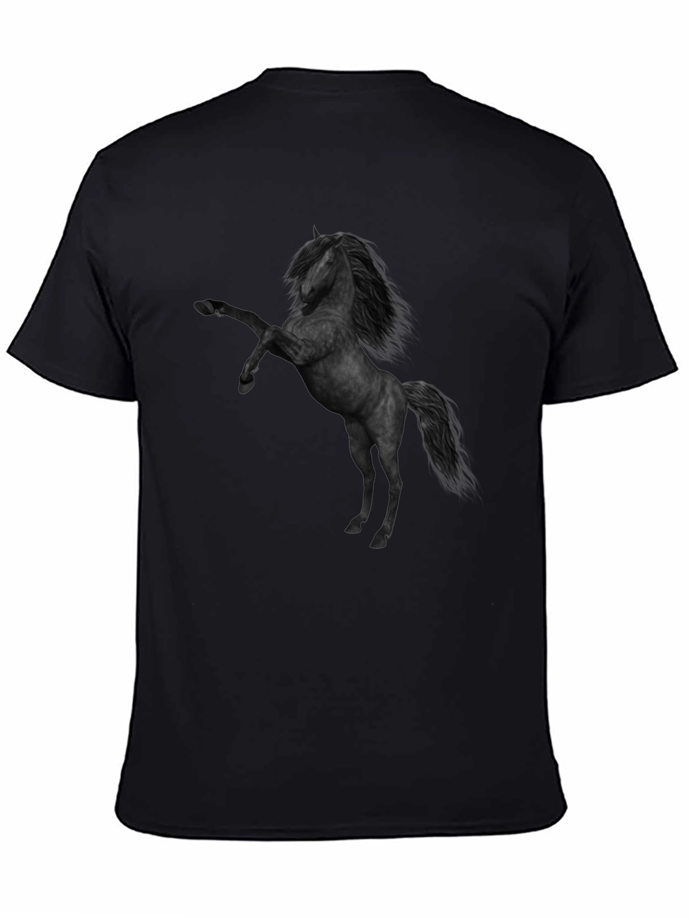Black Horse Graphic Tee - Stylish Mens T-Shirt