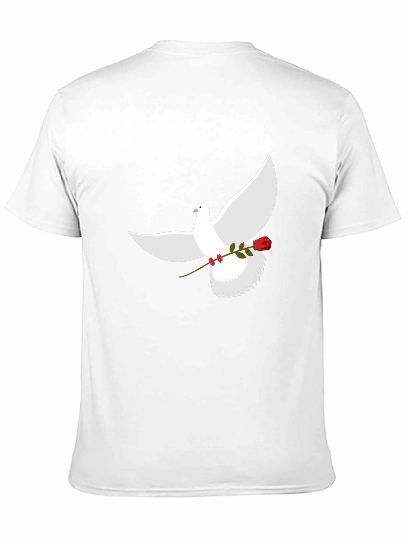 Dove and Rose Graphic Tee - Black