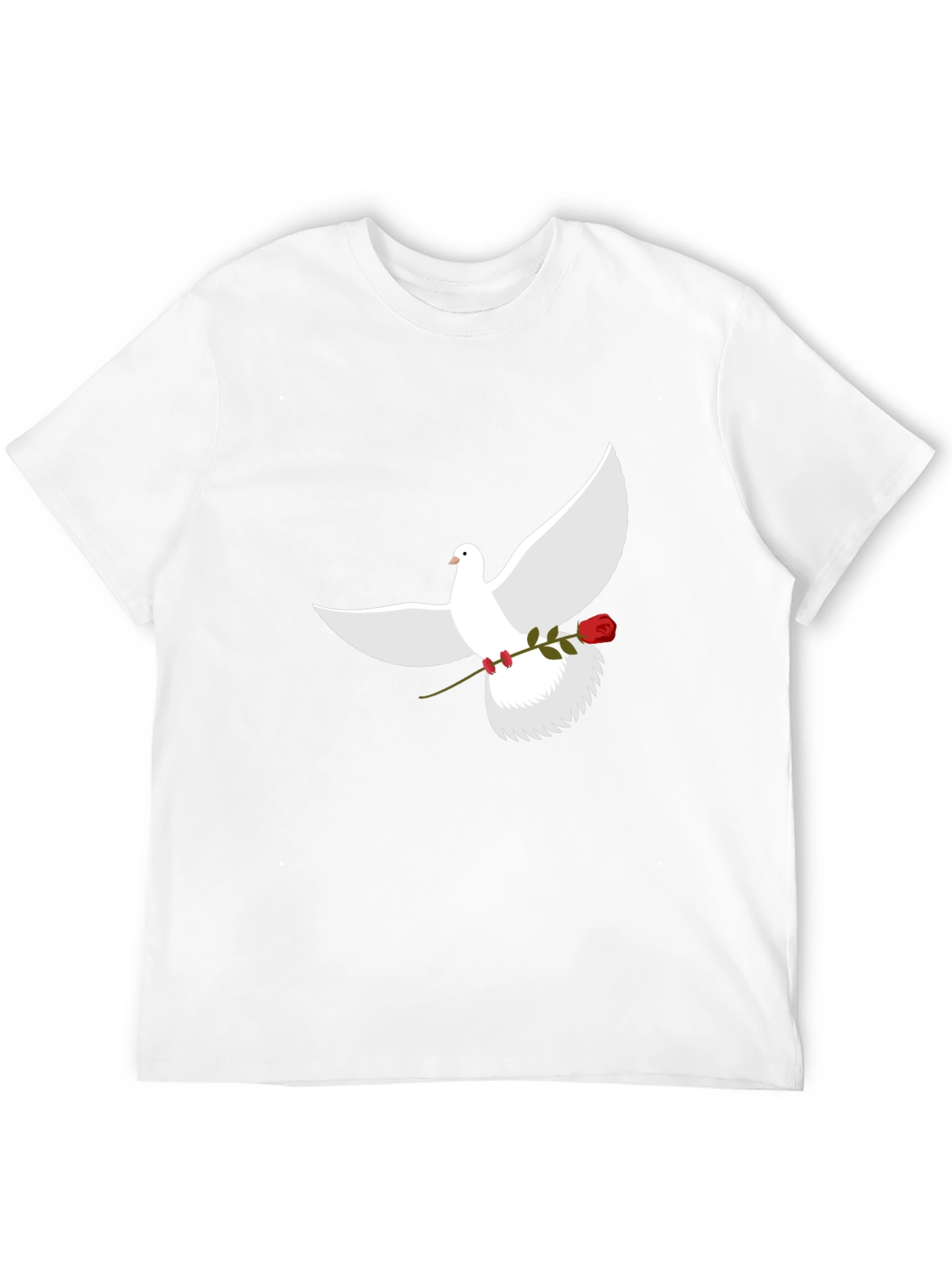 Dove and Rose Graphic Tee - Black